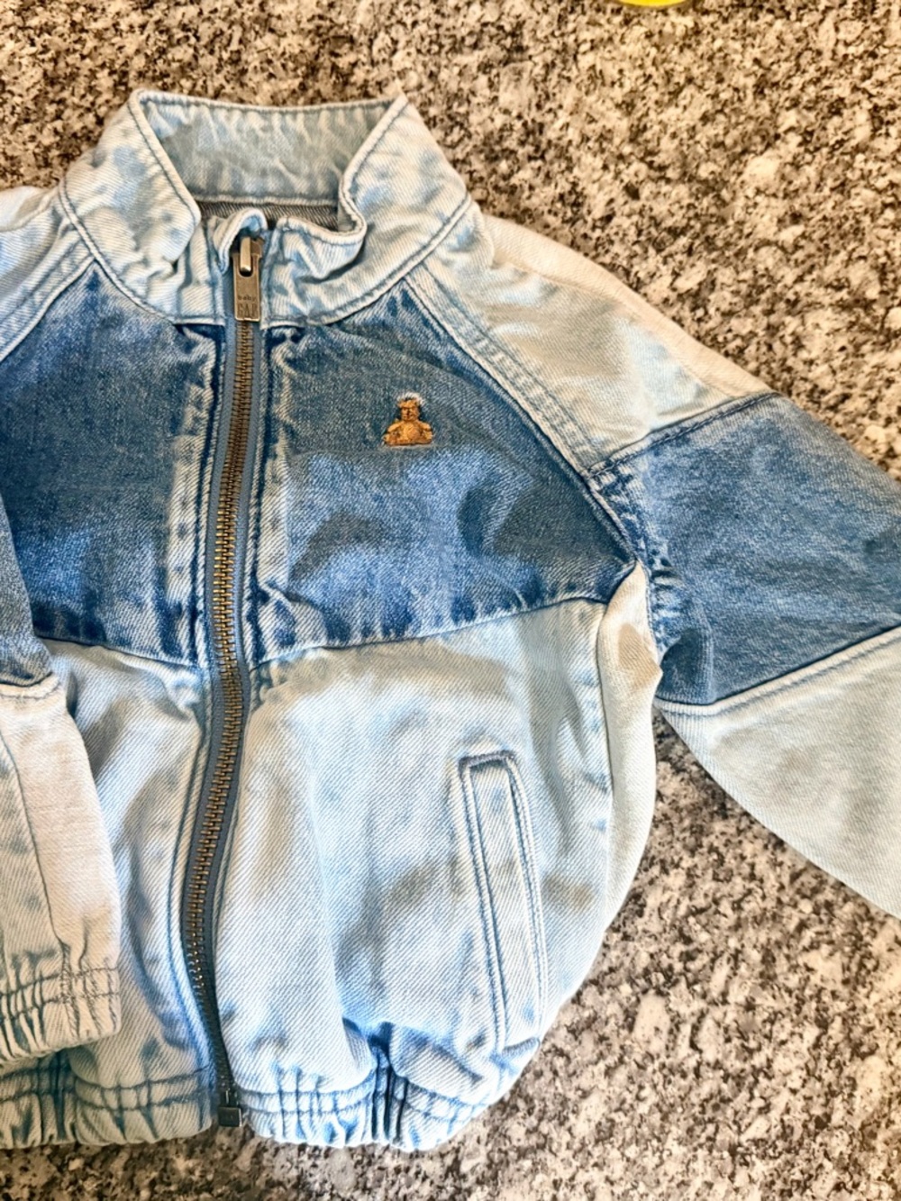 GAP Light & Medium Blue Two-Tone Denim Kids Jacket